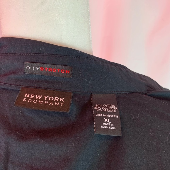 New York & Company black button down shirt size XL - Picture 5 of 6